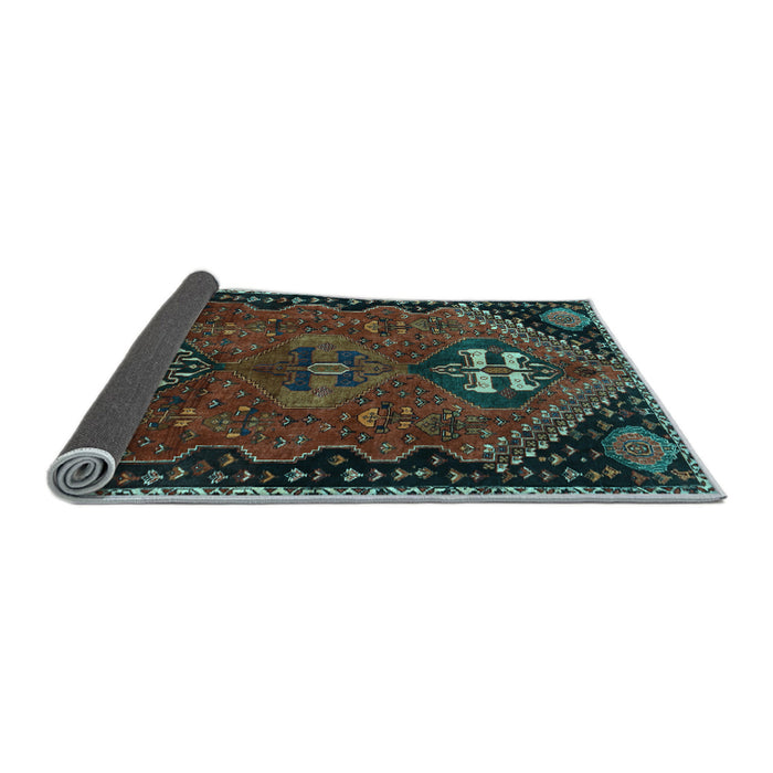 Sideview of Persian Light Blue Traditional Rug, tr897lblu