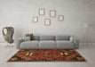 Machine Washable Persian Brown Traditional Rug in a Living Room,, wshtr897brn