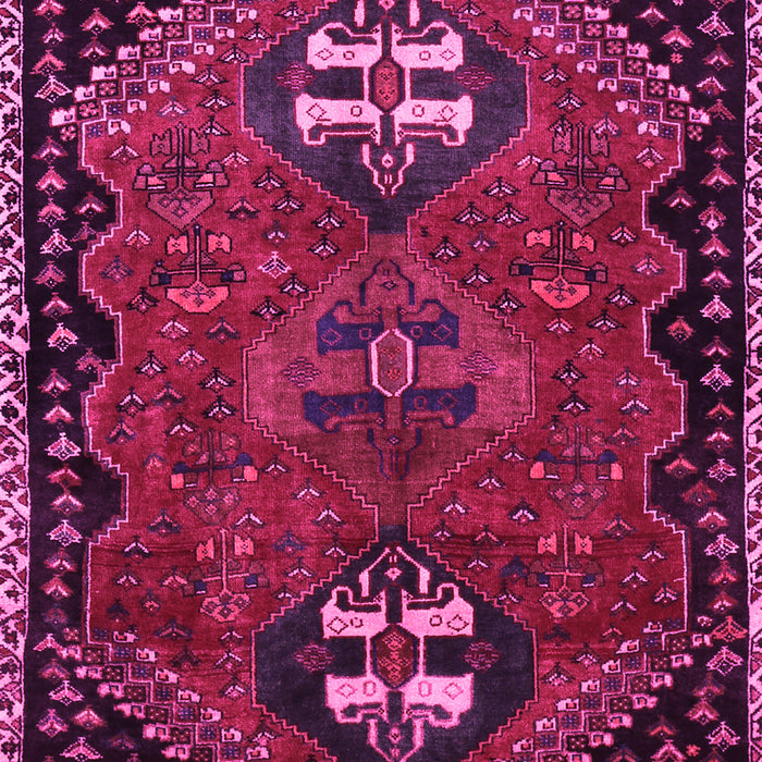 Machine Washable Persian Pink Traditional Rug, wshtr897pnk