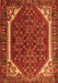 Serging Thickness of Machine Washable Persian Orange Traditional Area Rugs, wshtr898org