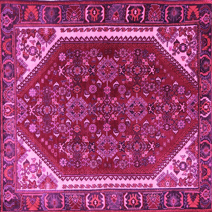 Square Persian Pink Traditional Rug, tr898pnk