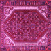 Square Persian Pink Traditional Rug, tr898pnk