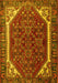 Machine Washable Persian Yellow Traditional Rug, wshtr898yw