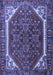 Machine Washable Persian Blue Traditional Rug, wshtr898blu