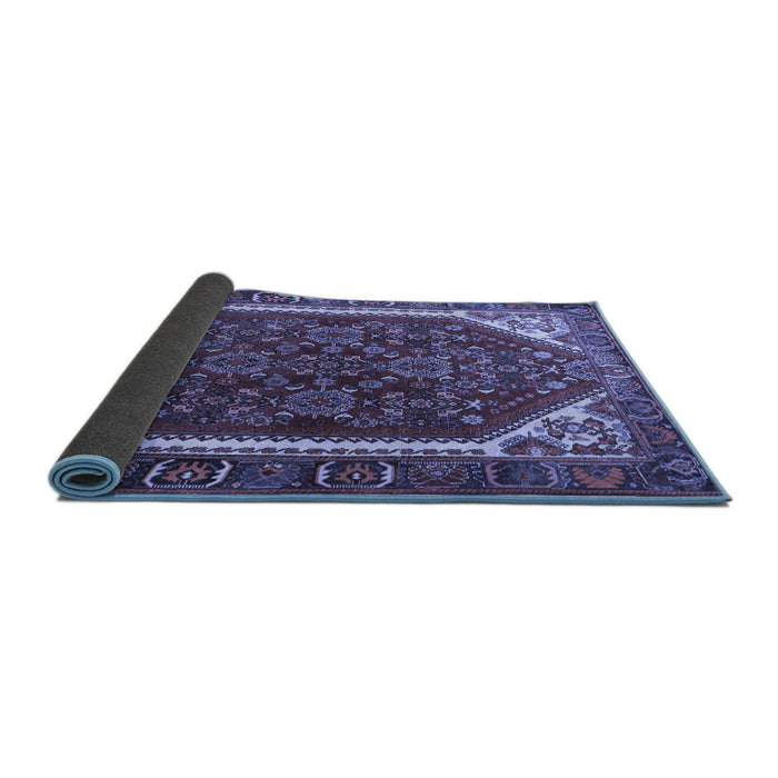 Sideview of Persian Blue Traditional Rug, tr898blu