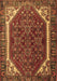 Machine Washable Persian Brown Traditional Rug, wshtr898brn