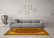 Machine Washable Persian Yellow Traditional Rug in a Living Room, wshtr898yw