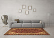 Machine Washable Persian Brown Traditional Rug in a Living Room,, wshtr898brn