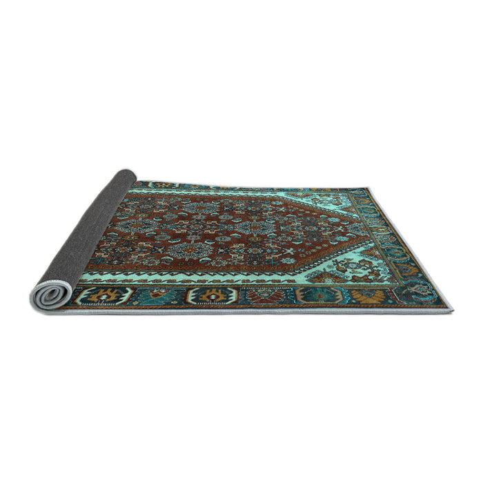 Sideview of Persian Light Blue Traditional Rug, tr898lblu