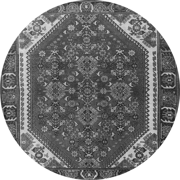 Machine Washable Persian Gray Traditional Rug, wshtr898gry