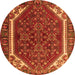 Machine Washable Persian Orange Traditional Area Rugs, wshtr898org