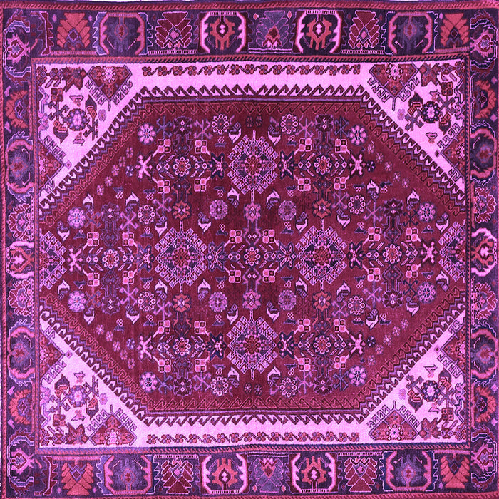 Square Persian Purple Traditional Rug, tr898pur