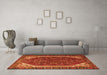 Machine Washable Persian Orange Traditional Area Rugs in a Living Room, wshtr898org