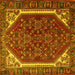 Square Persian Yellow Traditional Rug, tr898yw