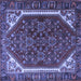 Square Persian Blue Traditional Rug, tr898blu