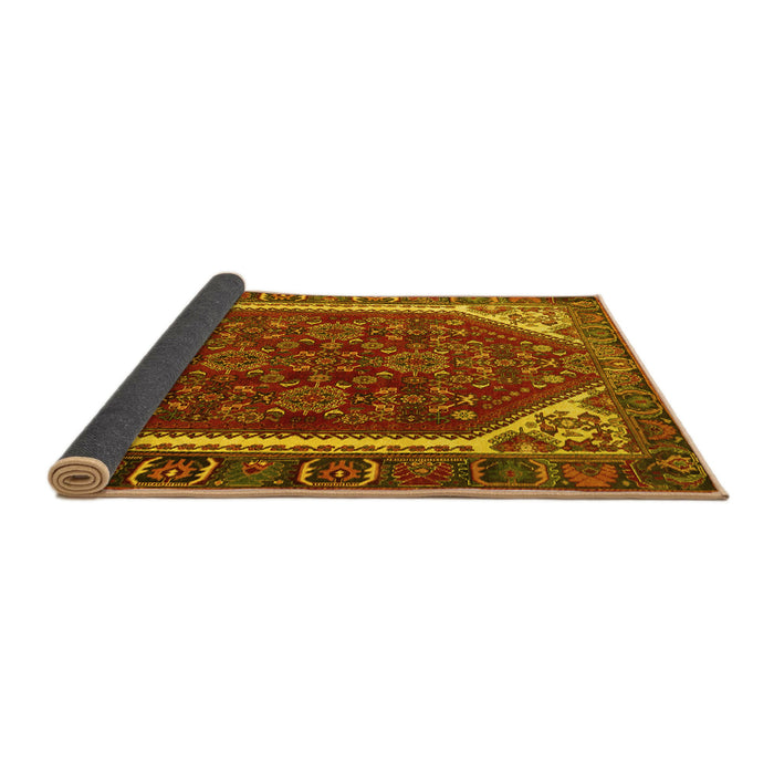 Sideview of Persian Yellow Traditional Rug, tr898yw