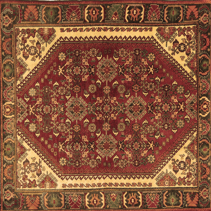 Square Machine Washable Persian Brown Traditional Rug, wshtr898brn