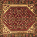 Square Persian Brown Traditional Rug, tr898brn