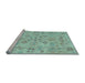 Sideview of Machine Washable Persian Light Blue Traditional Rug, wshtr899lblu