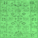 Square Persian Emerald Green Traditional Rug, tr899emgrn