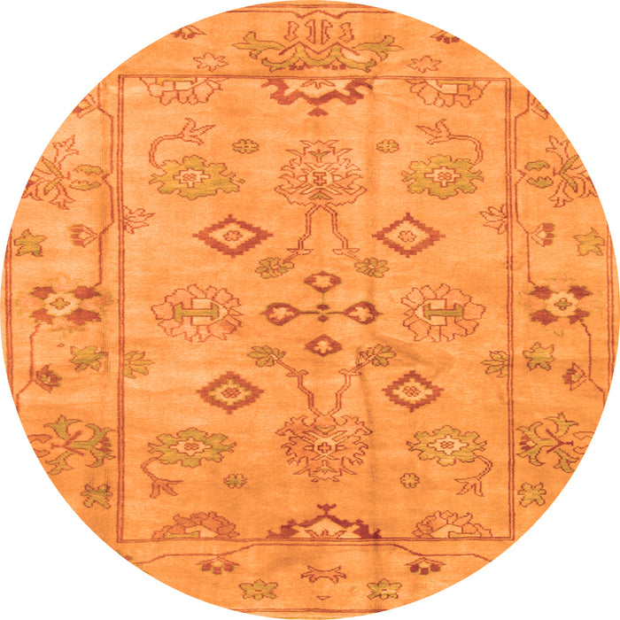 Square Persian Orange Traditional Rug, tr899org