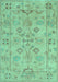 Machine Washable Persian Turquoise Traditional Area Rugs, wshtr899turq