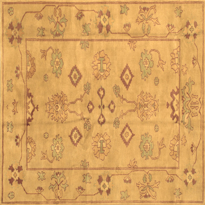 Square Persian Brown Traditional Rug, tr899brn