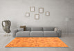 Machine Washable Persian Orange Traditional Area Rugs in a Living Room, wshtr899org