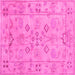 Square Persian Pink Traditional Rug, tr899pnk