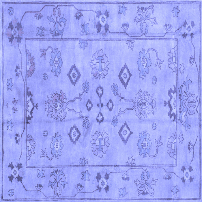 Square Persian Blue Traditional Rug, tr899blu