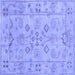 Square Persian Blue Traditional Rug, tr899blu