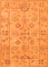 Serging Thickness of Machine Washable Persian Orange Traditional Area Rugs, wshtr899org