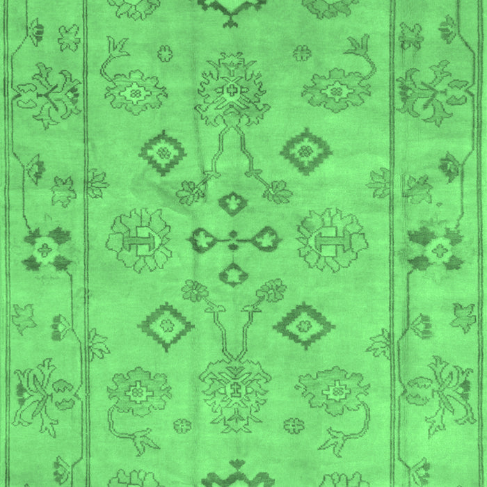 Machine Washable Persian Emerald Green Traditional Area Rugs, wshtr899emgrn
