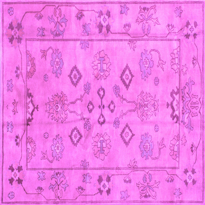 Square Machine Washable Persian Purple Traditional Area Rugs, wshtr899pur