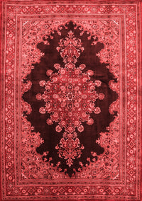 Medallion Red Traditional Rug, tr89red