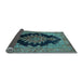 Sideview of Medallion Light Blue Traditional Rug, tr89lblu