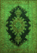 Medallion Green Traditional Rug, tr89grn