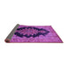 Sideview of Medallion Purple Traditional Rug, tr89pur