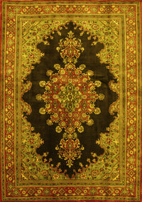 Medallion Yellow Traditional Rug, tr89yw