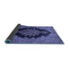 Sideview of Medallion Blue Traditional Rug, tr89blu