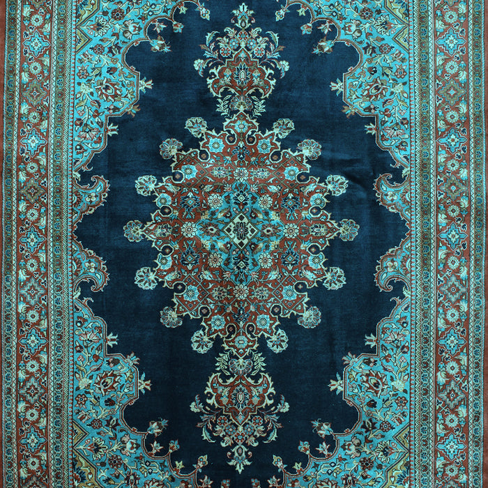 Medallion Light Blue Traditional Rug, tr89lblu