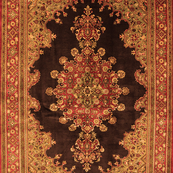Medallion Orange Traditional Rug, tr89org