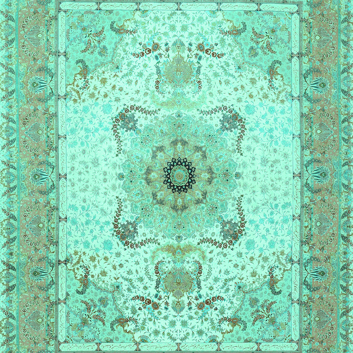 Medallion Turquoise Traditional Rug, tr8turq