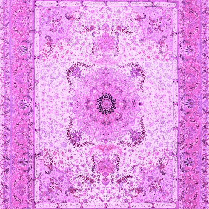Machine Washable Medallion Purple Traditional Area Rugs, wshtr8pur
