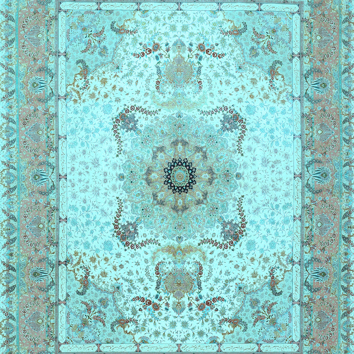 Medallion Light Blue Traditional Rug, tr8lblu