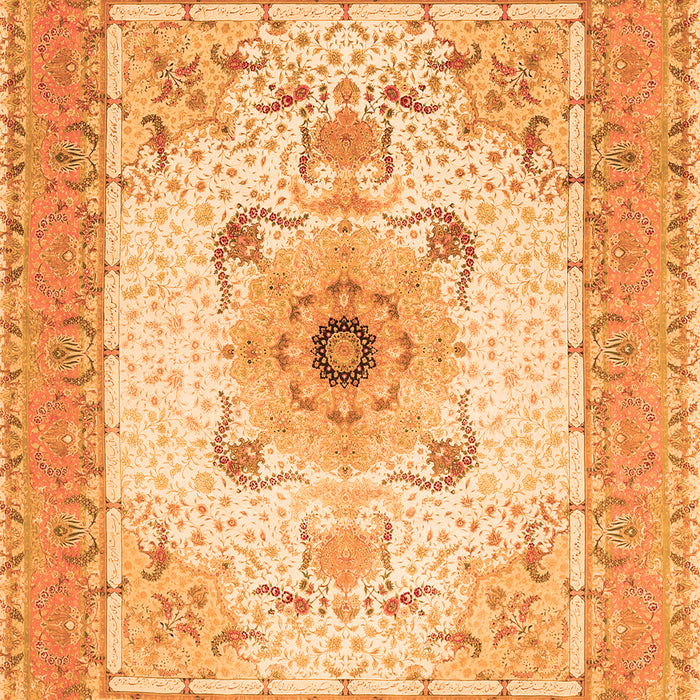 Medallion Orange Traditional Rug, tr8org