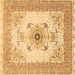 Square Medallion Brown Traditional Rug, tr8brn