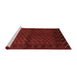 Sideview of Machine Washable Traditional Tomato Red Rug, wshtr9