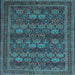 Square Persian Light Blue Traditional Rug, tr900lblu