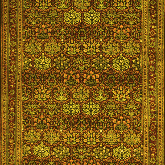 Machine Washable Persian Yellow Traditional Rug, wshtr900yw